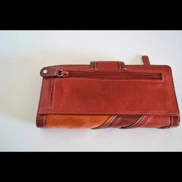 Fossil leather multi colored wallet - Picture 2 of 4